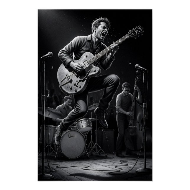 Pôster Energia em Preto e Branco (Frente)