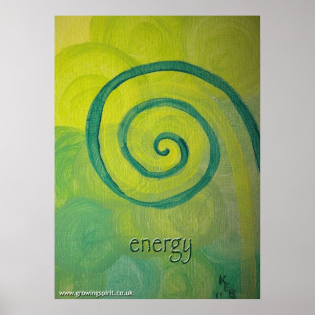 Poster "Energia" Pintura de Arte Cardíaca (Frente)