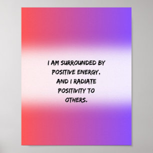 Poster energia positiva - Cotação motivacional