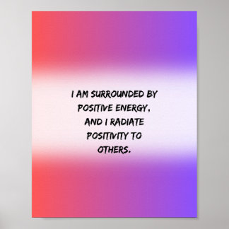 Poster energia positiva - Cotação motivacional