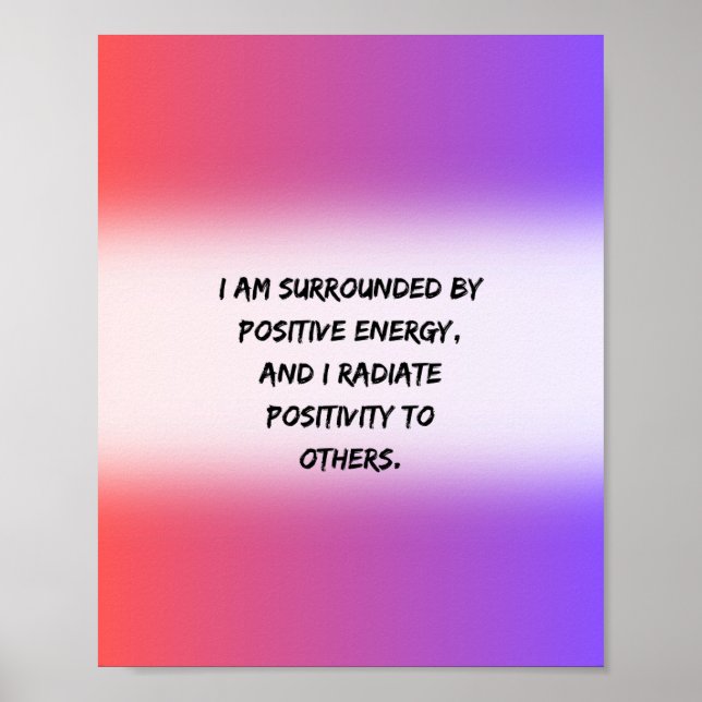 Poster energia positiva - Cotação motivacional (Frente)