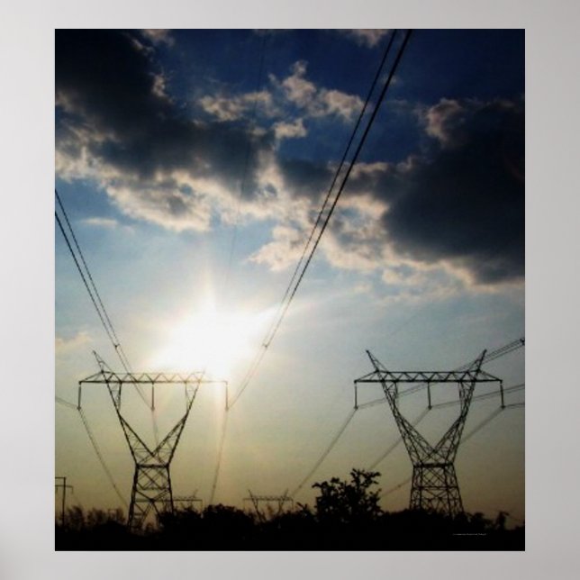 Pôster "Energia solar. Energia elétrica." (Frente)