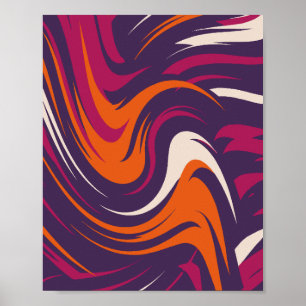 Poster Energia turva - Cores em movimento constante