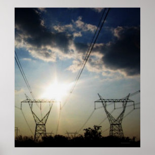 Pôster "Energias solares. Corrente eléctrica. "