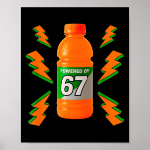 Poster Energizado Por 67 Aura Energy Engraçado 6 7 Meme S