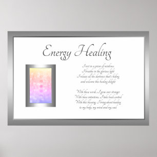 Poster Energy Healing Poem Art design