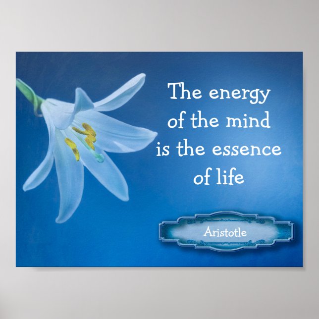 Poster Energy of the Mind Aristotle Quote (Frente)