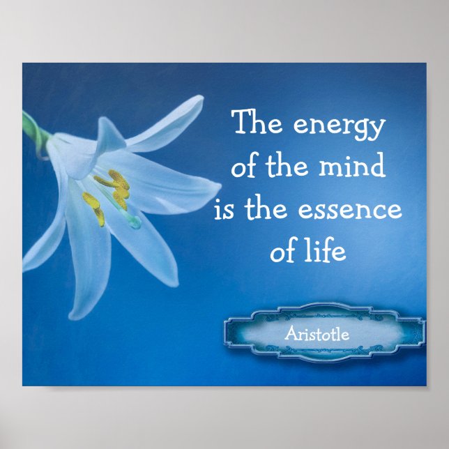 Poster Energy of the Mind Aristotle Quote (Frente)