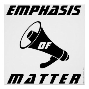 Pôster "Ênfase da matéria "