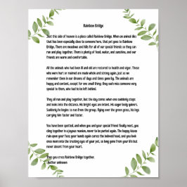 Poster Ênfase Poem da Ponte do Arco-íris