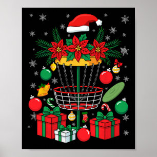 Poster Enfeite De Natal De Frisbee De Disc Golf Árvore En