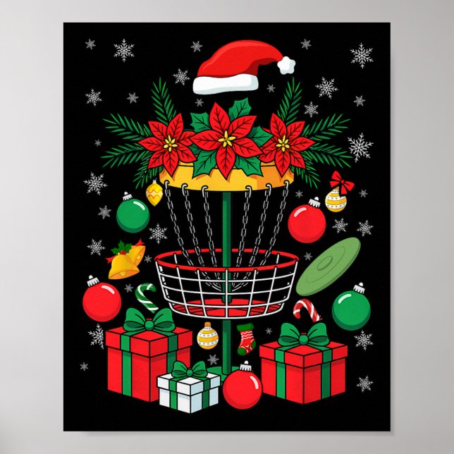 Poster Enfeite De Natal De Frisbee De Disc Golf Árvore En (Frente)