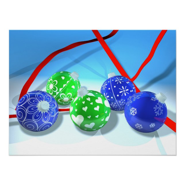 Pôster Enfeites de natal (Frente)