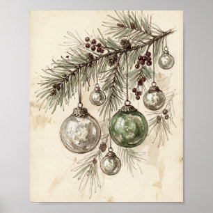 Poster Enfeites de Natal Antigos I