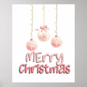 Poster enfeites de natal arte de parede