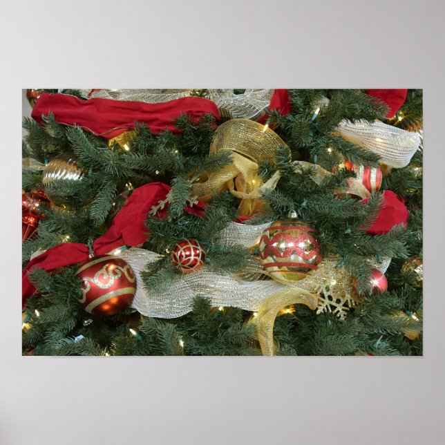 Poster Enfeites de Natal da Árvore da Estação Union (Frente)