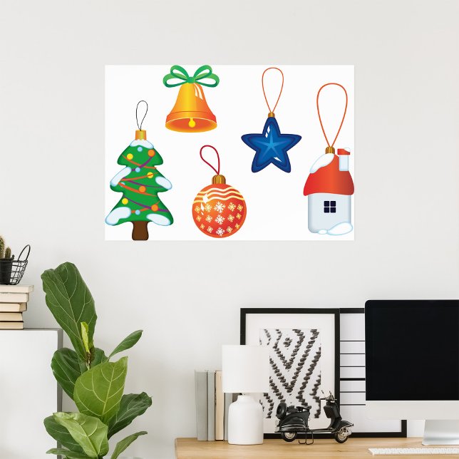 Poster Enfeites de natal decorativos (Criador carregado)