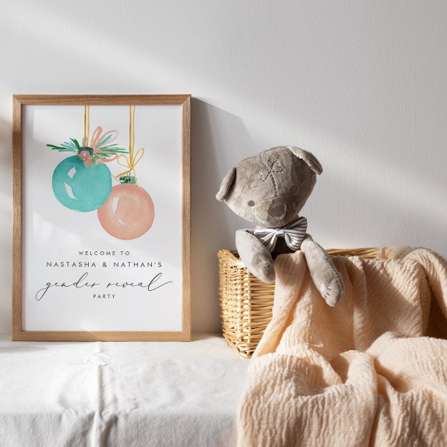 Poster Enfeites de natal Inverno Sexo Revelar Boas-vindas (Criador carregado)