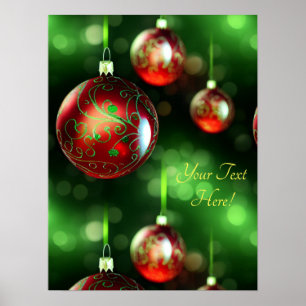 Poster Enfeites de natal rico