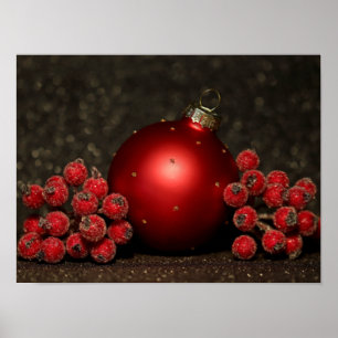 Poster Enfeites de natal Vermelho