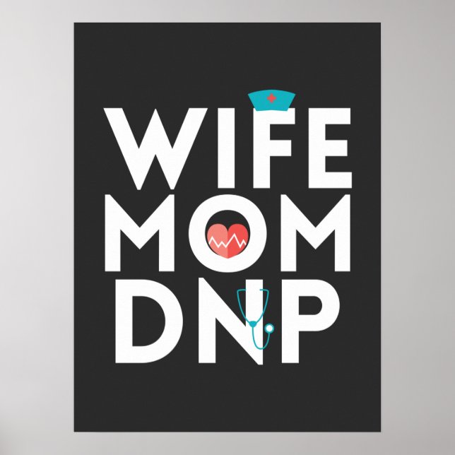 Poster Enfermagem | Enfermeira Mãe Esposa (Frente)