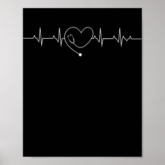 Poster Enfermagem Médica Estetoscópio Enfermeira Pressão