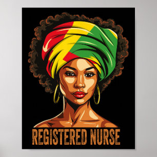 Poster Enfermeira Afro-Americana Negra