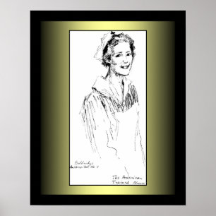 Poster Enfermeira Americana ~ Anjo Do Compaixão ~ Primeir