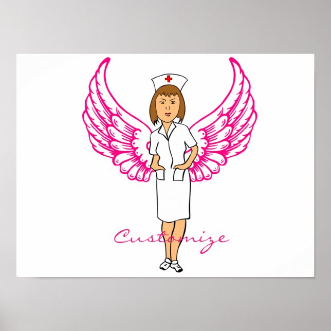 Poster Enfermeira Anjo Asas Trovão (Frente)