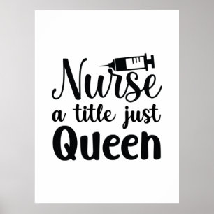 Poster Enfermeira Arte Um Título Apenas Rainha