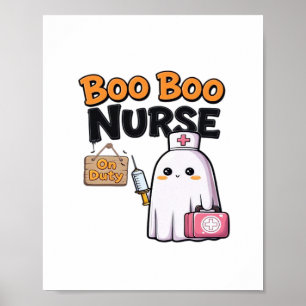 Poster Enfermeira Boo em T-Shirt Clássica de Serviço