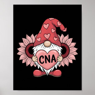 Poster Enfermeira Cna Gnomo Segurando Namorados De Girass