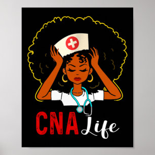 Poster Enfermeira Cna Vida Mês da História Negra Afro-Ame