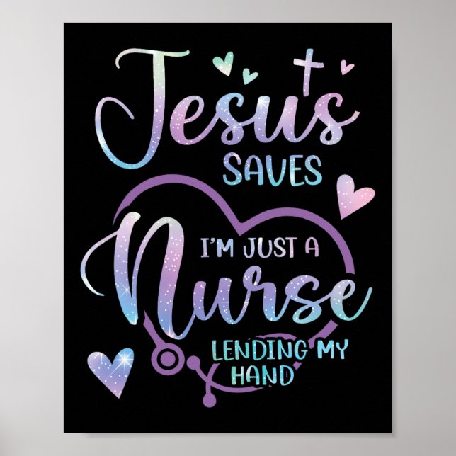 Poster Enfermeira Cristã Jesus (Frente)
