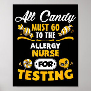 Poster Enfermeira de Alergia Divertida Halloween