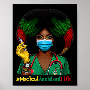Poster Enfermeira de Istambul Médica Mulheres Afro Enferm