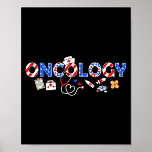 Poster enfermeira de oncologia estetoscópio dia memorial