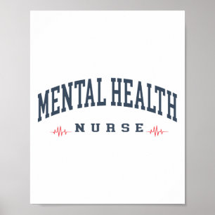 Poster Enfermeira de Saúde Mental Engraçada Enfermeira Ps