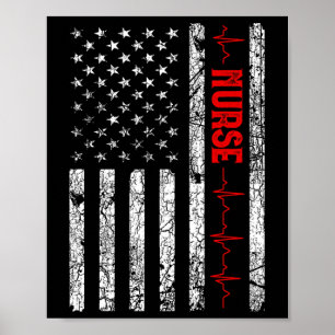 Poster Enfermeira de Sinalizador Americano Enfermeira Pat