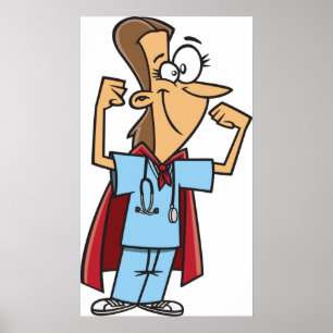 Poster Enfermeira de Super Heróis