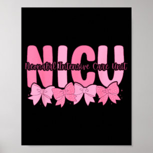 Poster Enfermeira de UTI Neonatal Coquette Nicu Nk Laço N