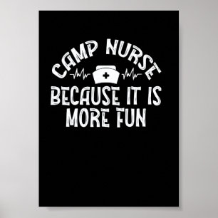 Poster Enfermeira Divertida de Acampamento de Verão de En
