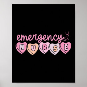 Poster Enfermeira do Departamento de Emergência Hearts Er