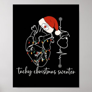 Poster Enfermeira Enfermeira Cardíaca de Natal Cvicu