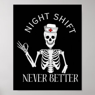 Poster Enfermeira Enfermeira De Desvio Noturno Engraçada