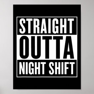 Poster Enfermeira Enfermeira Emt Gift hetero Fora da Noit