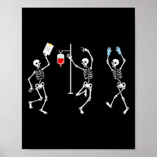 Poster Enfermeira Enfermeira Encantada Esqueleto Hallowee