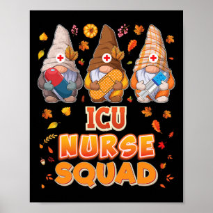 Poster Enfermeira Enfermeira Gnomos de Ação de Graças