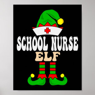 Poster Enfermeira Escola Elf Xmas Correspondendo ao Crist