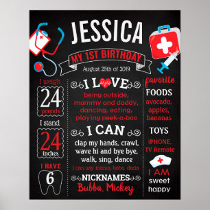 Poster Enfermeira Indicativo de quadro de Festa de aniver